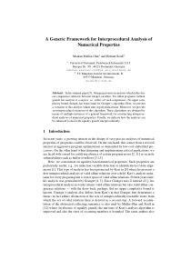 A generic framework for interprocedural analysis o