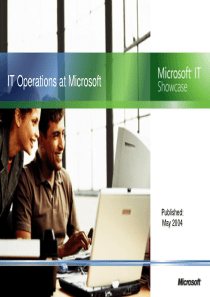 IT Operations At Microsoft微软的IT运营要点