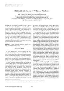 Multiple Classifier Systems for Multisensor Data F