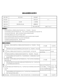 煤炭行业-集团公司-副总经理岗位说明书