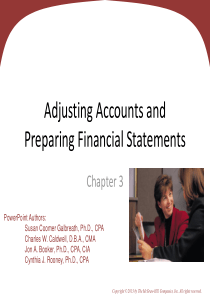 会计学原理 英文版 第21版 第三章 Adjusting Accounts and Preparin