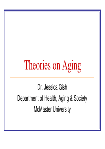 Theories on Aging 人类学老龄化理论