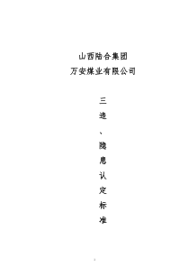 煤矿“三违”、隐患等级认定标准