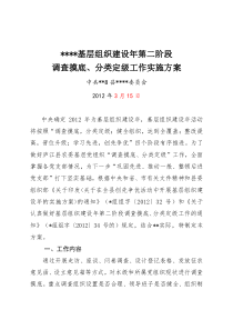 某某县某局基层组织建设年第二阶段调查摸底、分类定级工作实施方案