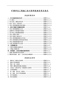 煤矿井巷单位工程施工技术资料表样及填表要求