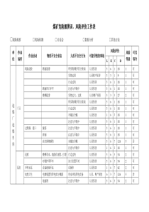 煤矿危险源辨风险评价表