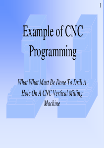 Example of CNC programming