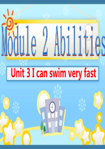 Unit 3 I can swim very fast