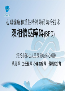 心理健康和重性精神障碍防治技术双相情感障碍(BPD)