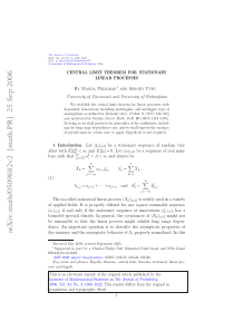 Central limit theorem for stationary linear proces