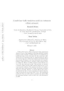 A multi-lane traffic simulation model via continuo