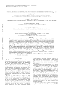 The Canada-France Deep Fields III Photometric Reds