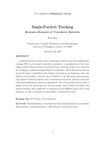 To be published in Biophysical Journal Single-Part