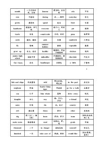 上海教育出版社三年级起点六年级上册英语单词汇总