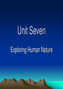 Exploring Human Nature