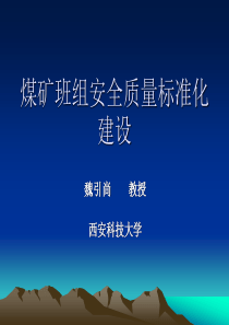 煤矿安全质量标准化建设