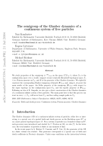 The semigroup of the Glauber dynamics of a continu