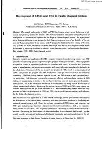 Development of CIMS and FMS in Faults Diagnosis Sy