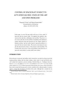 Control of Spacecraft Subject to Actuator Failures