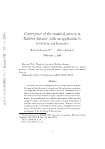 Convergence of the empirical process in Mallows di