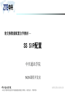 SIP数据配置