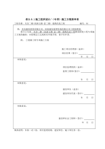 45道路工程专项施工方案报审表