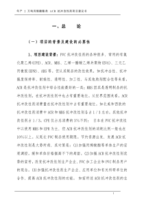 万吨ACR抗冲改性剂项目建议书新DOC