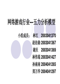 网络游戏行业五力分析模型