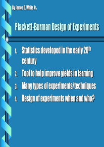 Plackett-Burman Design of Experiments