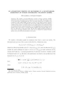 ON ASYMPTOTIC PRICING OF SECURITIES IN A MULTIVARI