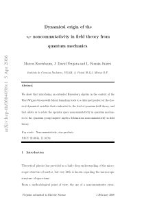 Dynamical origin of the $star_theta$-noncommutativ