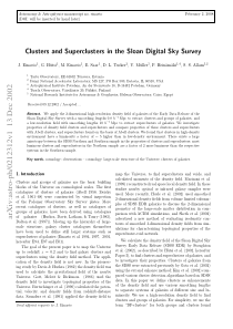 Clusters and Superclusters in the Sloan Digital Sk