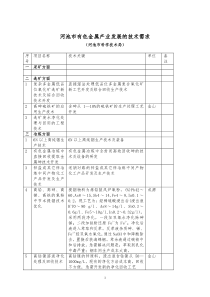 河池有色金属产业发展的技术需求汇总产业链-北京科技大学