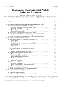 Mechanisms of Antimicrobial Peptide Action and Res