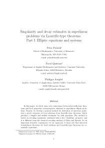 Part I Elliptic equations and systems