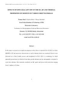 EFFECTS OF EPITAXIAL LIFT OFF ON THE DC, RF AND TH