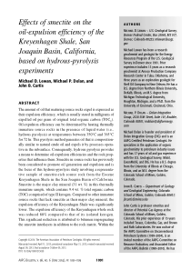 Effects of smectite on the oil-expulsion efficienc