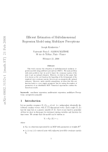 Efficient Estimation of Multidimensional Regressio