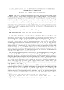 MULTISCALE ANALYSIS AND COMPUTATION FOR THE 3D INC