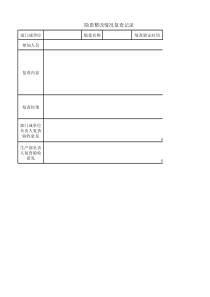 隐患整改情况复查记录