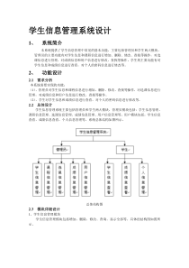 学生信息管理系统(Java)+代码.