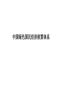 环境规划中国绿色国民经济核算体系