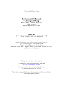 Environmental policy and technological change.” En