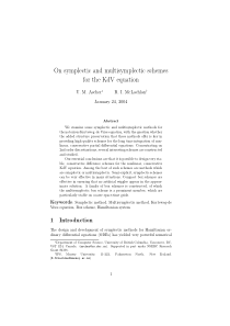 On symplectic and multisymplectic schemes for the 