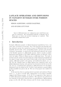 Laplace operators and diffusions in tangent bundle