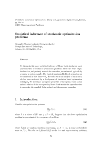 Statistical inference of stochastic optimization