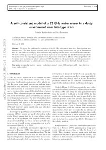 A self-consistent model of a 22 GHz water maser in