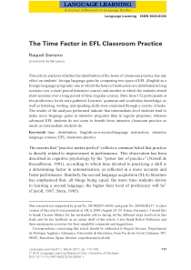 3定量-The Time Factor in EFL Classroom Practice