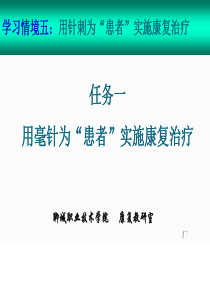 用毫针为患者实施康复治疗