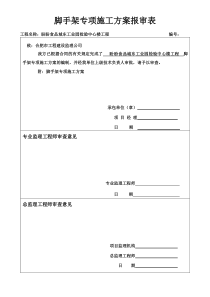 49脚手架专项施工方案